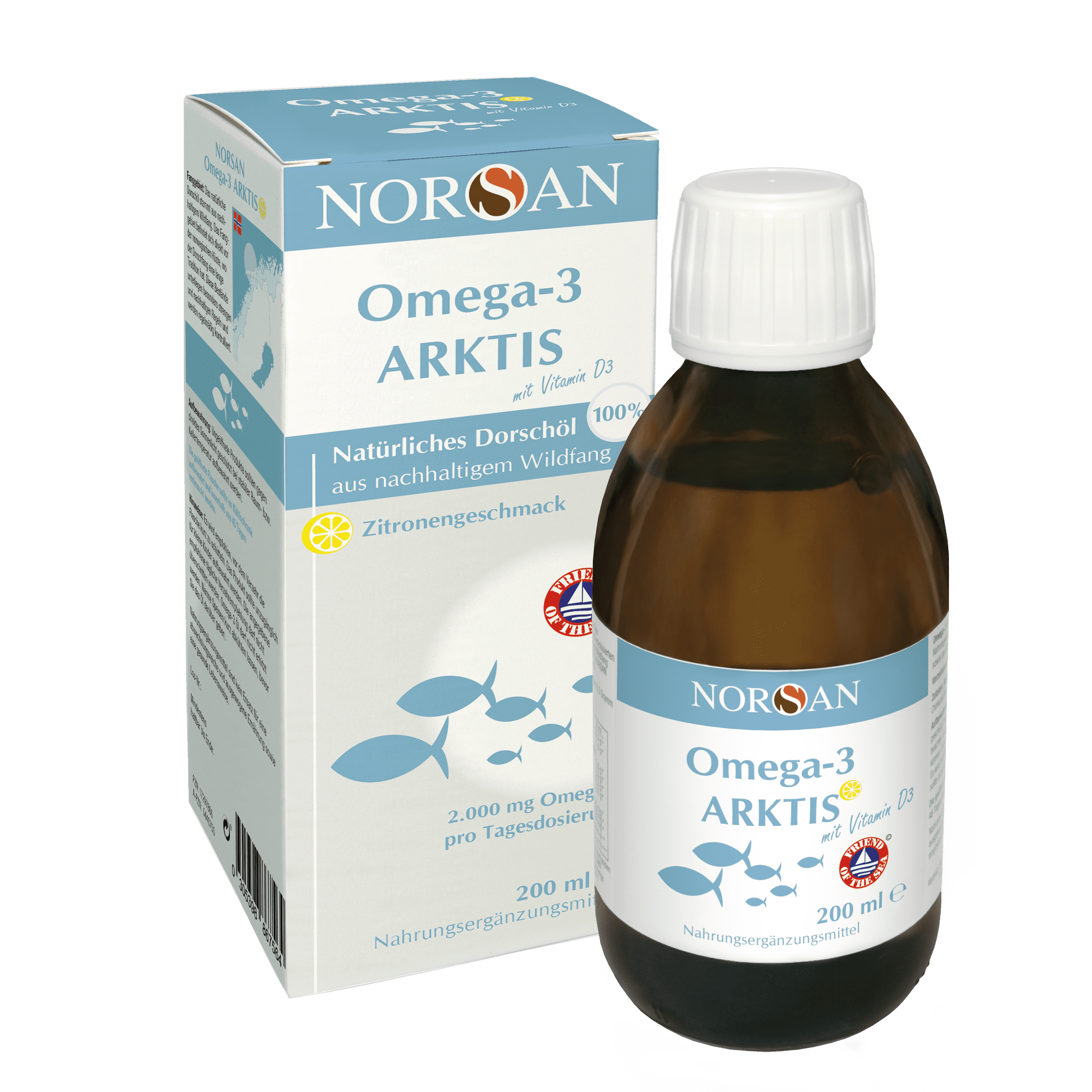 Norsan Arktis Omega-3 Integratore con Olio di Fegato di Merluzzo 200 ml