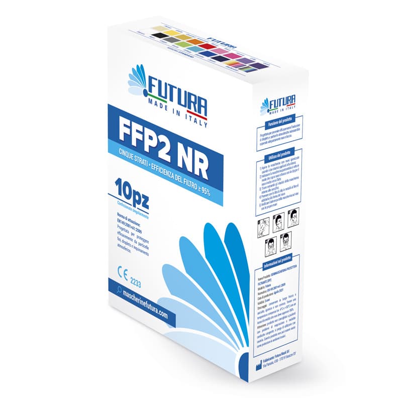 Futura mascherina ffp2 bianco 10 pezzi