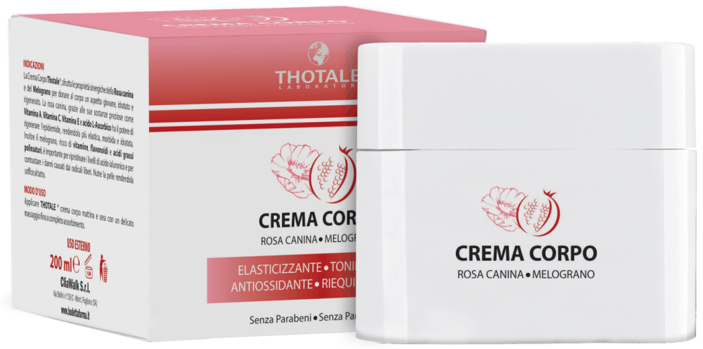 Thotale Rosa Canina e Melograno - Crema Corpo Elasticizzante Tonificante, 200ml