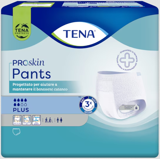 Tena Pants Plus Pannolini a Mutandina Taglia M 9 Pezzi