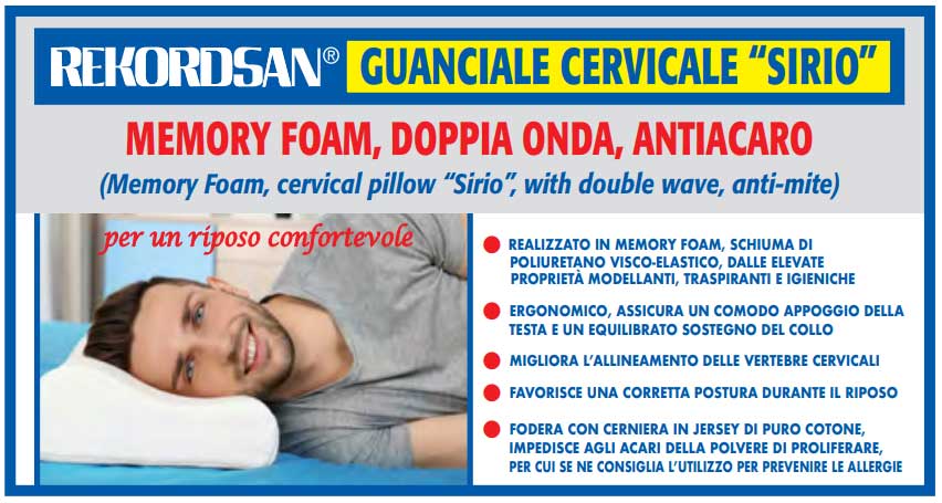 Rekordsan guanciale memory sirio senza fori