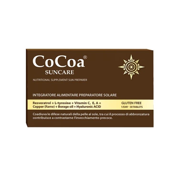 Chrissie Cosmetics CoCoa Suncare - Integratore Preparatore Solare, 30 Compresse