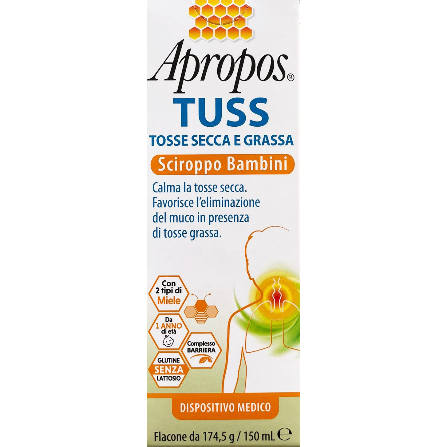Apropos Tuss Sciroppo Bambini Tosse Secca e Grassa 150 ml