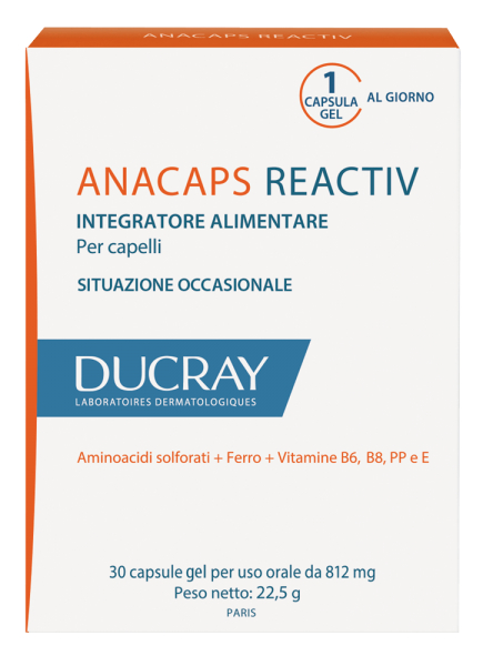 Ducray Anacaps Reactiv Integratore Per Capelli 30 Capsule