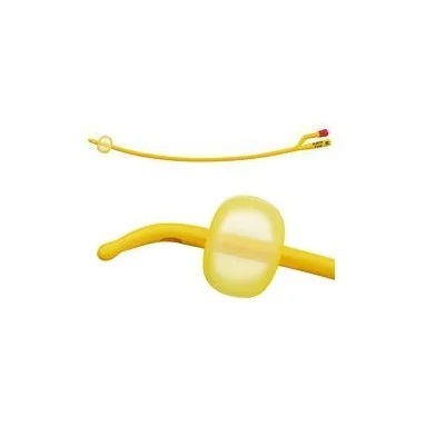 Catetere foley a media permanenza  rusch gold plus a 2 vie in silkolatex lattice-silicone per adulto ch22 lunghezza 40 cm punta cilindrica a 2 fori palloncino 30-50 ml 1 pezzo