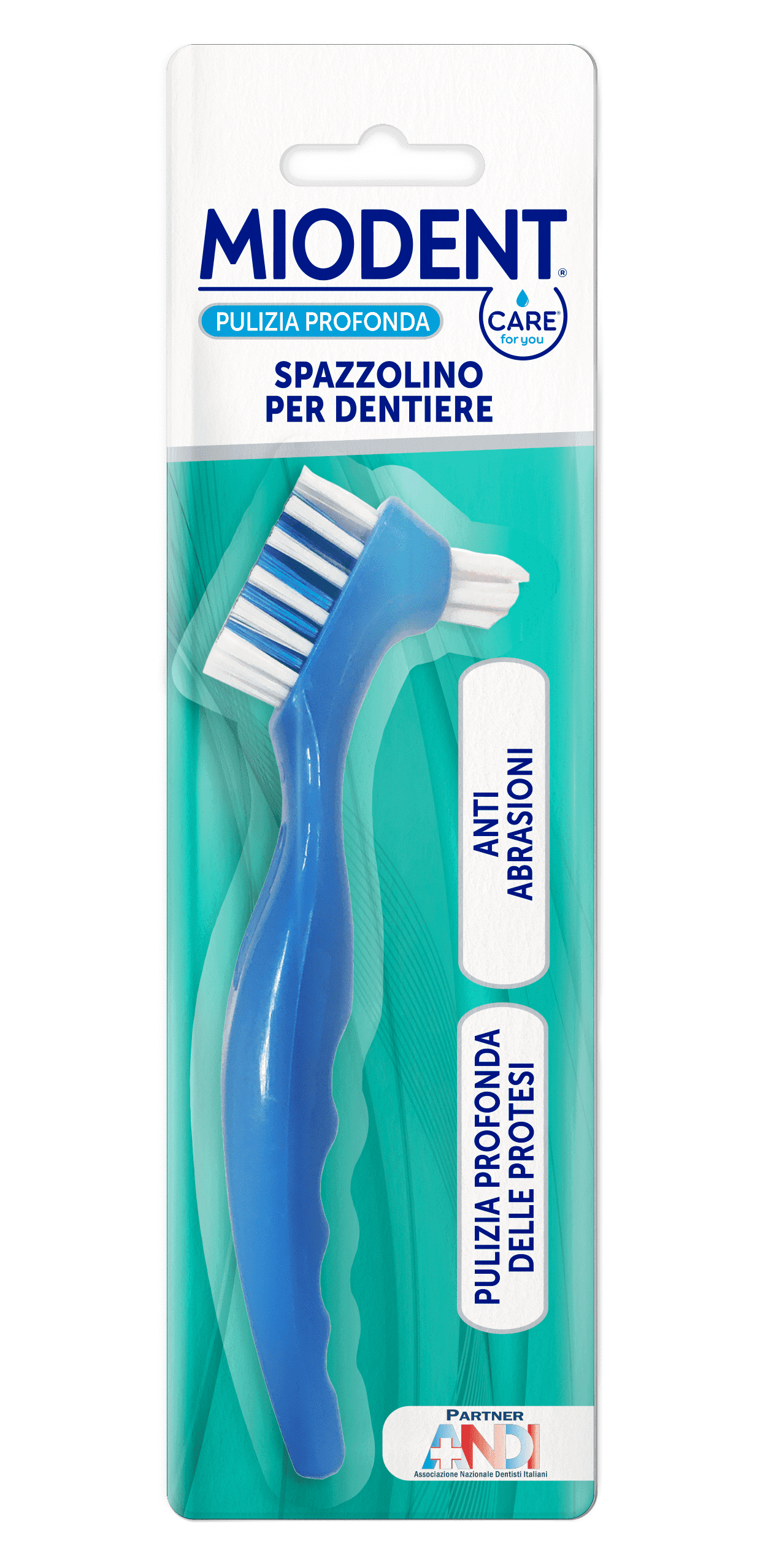 Miodent Pulizia Profonda Spazzolino per dentiere, e spazzolino
