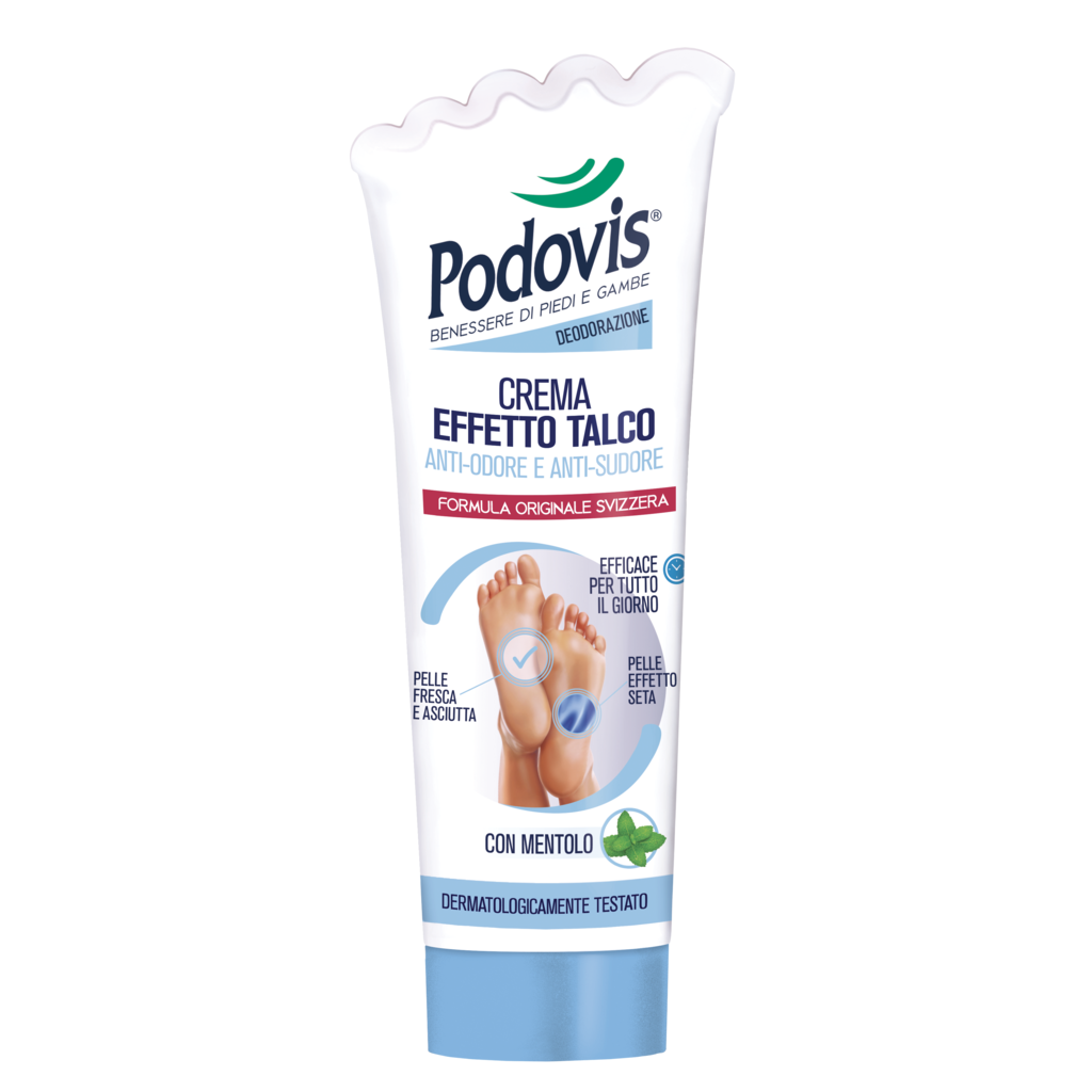 Podovis Deodorazione - Crema Effetto Talco assorbe il sudore, 100ml
