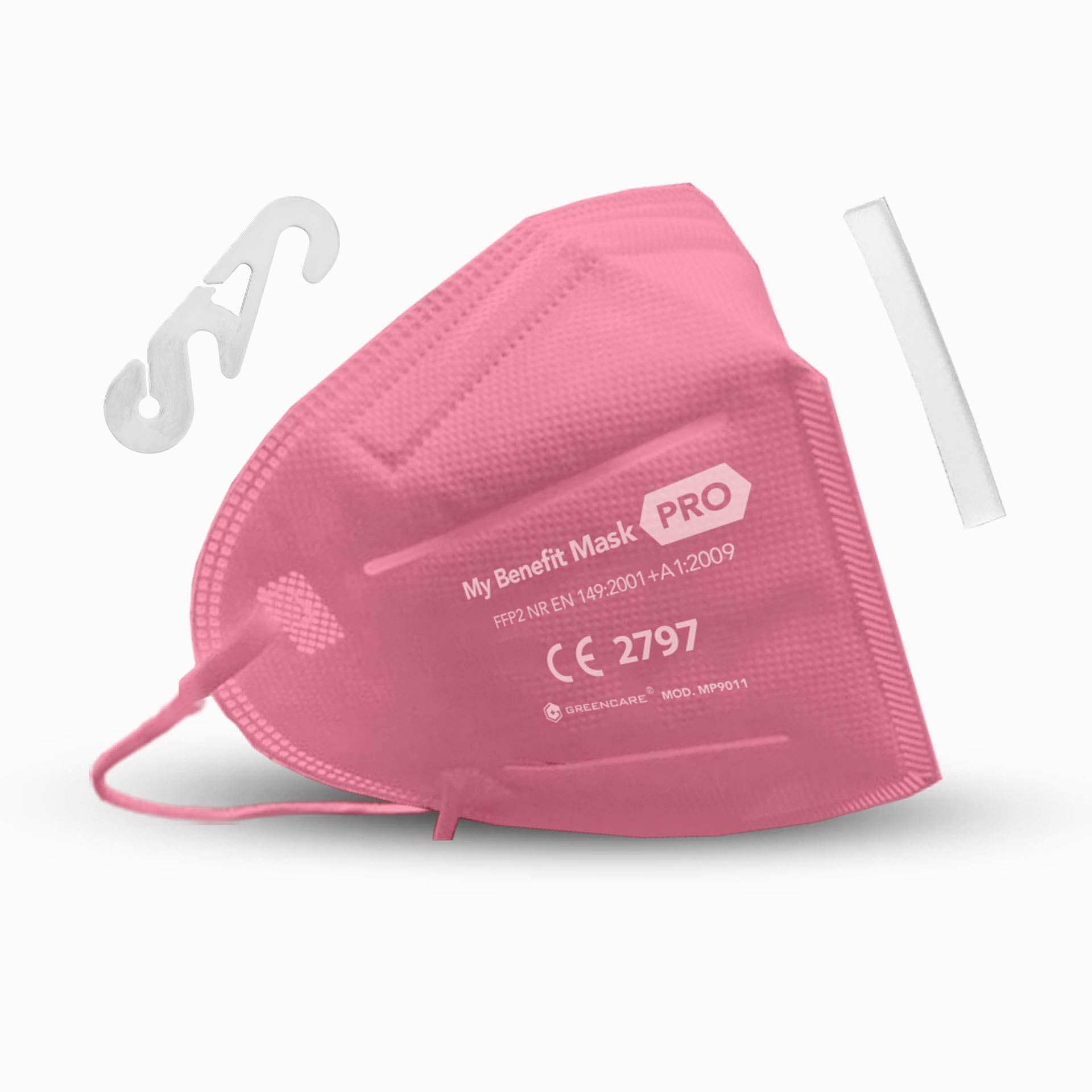 My Benefit Mascherina Protettiva Facciale Filtrante FFP2 NR Rosa, 1 Pezzo