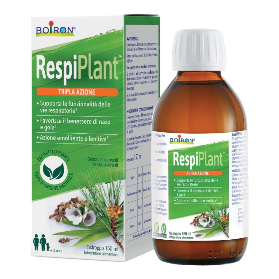 Boiron Respiplant Sciroppo Naturale Per Tosse 150 ml