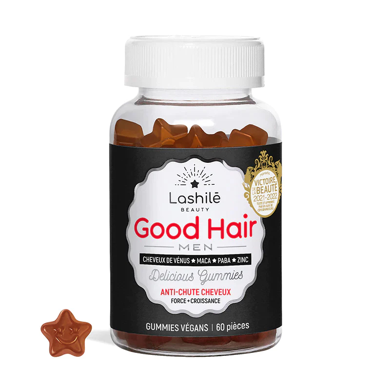 Lashilè Good Hair Men Integratore Anti-Caduta Capelli Uomo 60 Caramelle Gommose