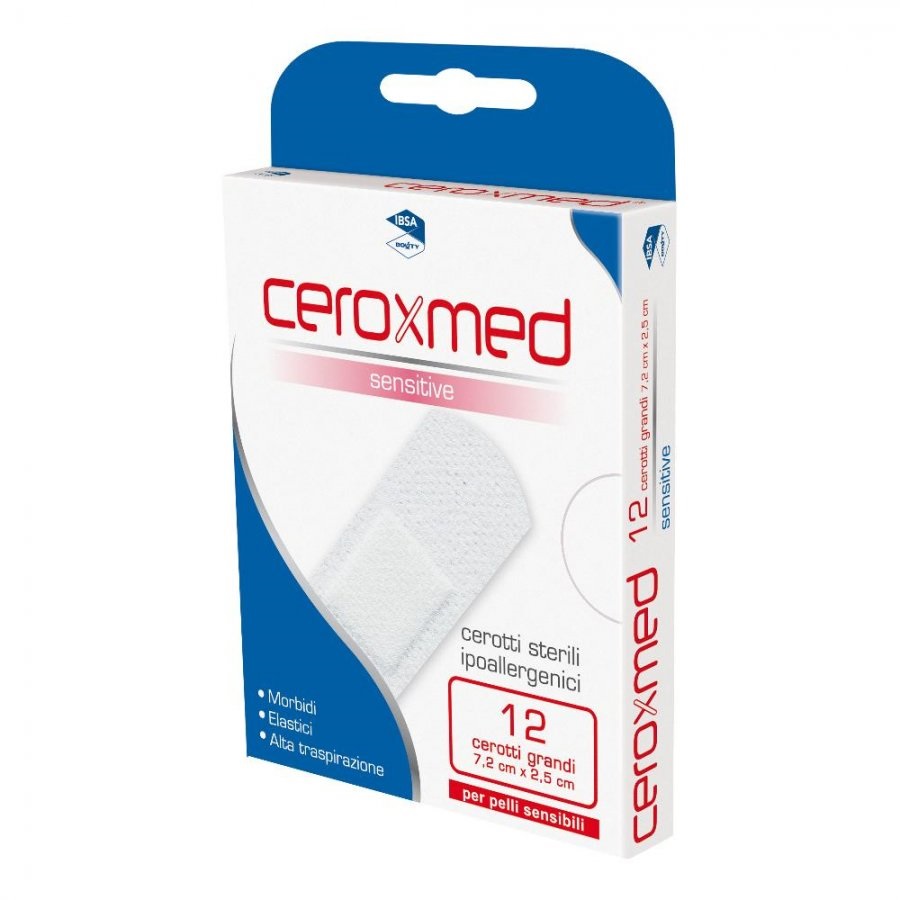 Ceroxmed Cerotti Delicati Grandi 7cm x 3cm 12 Pezzi