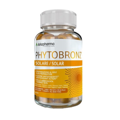Arkopharma Phytobronz Solare Integratore Antiossidante 60 Gommose
