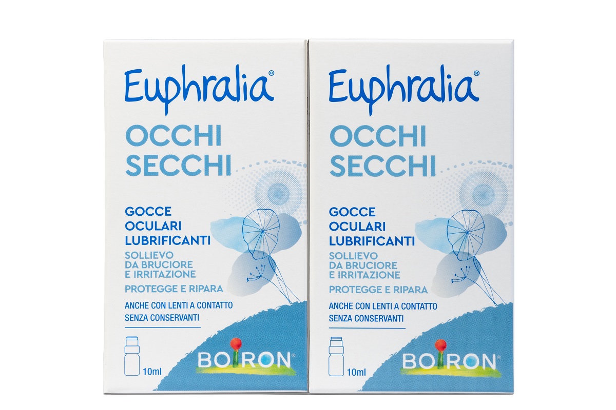 Euphralia Occhi Secchi Gocce Oculari Lubrificanti Anti-Secchezza BIPACCO 2X10 ml