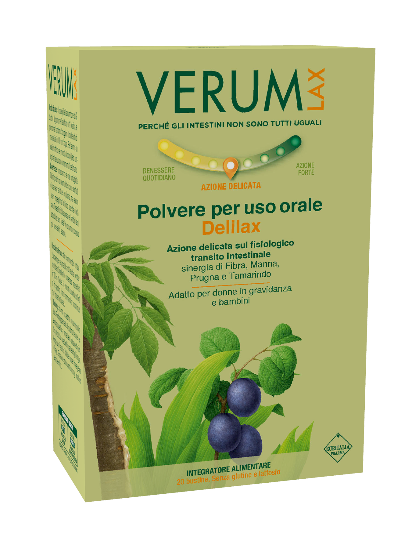 Verum Lax Delilax Integratore per il Corretto Transito Intestinale 20 bustine