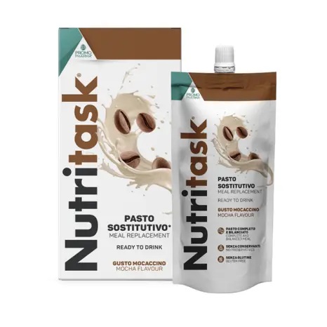 PromoPharma Nutritask Pasto Sostitutivo Gusto Mocaccino 2 Pouch da 220 gr