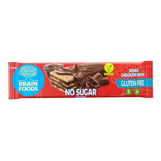 Brain foods wafer doppio cioccolato senza glutine 40 g