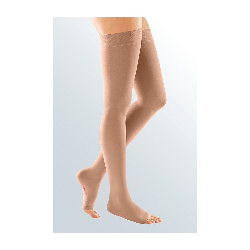 Calza autoreggente compressiva duomed 536/a classe di compressione 1 punta aperta l