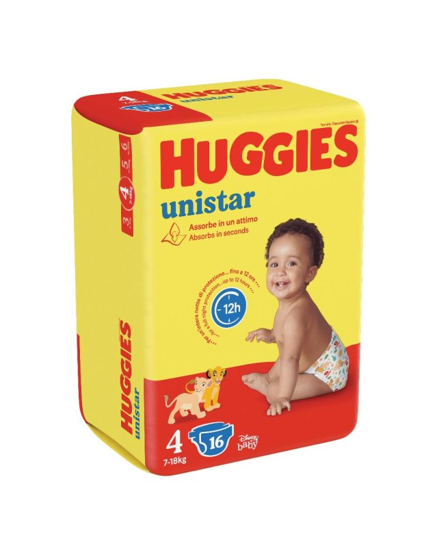 Huggies unistar base taglia 4 16 pezzi