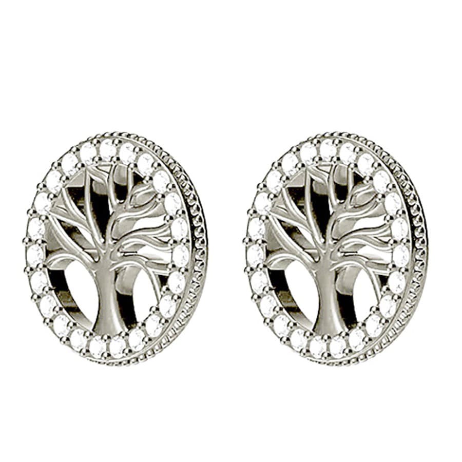 BJT994 ORECCHINI TREE LIFE STAINLESS STEEL