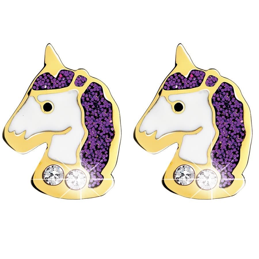 BJT702 ORECCHINI VIOLET UNICO GOLD PLATED