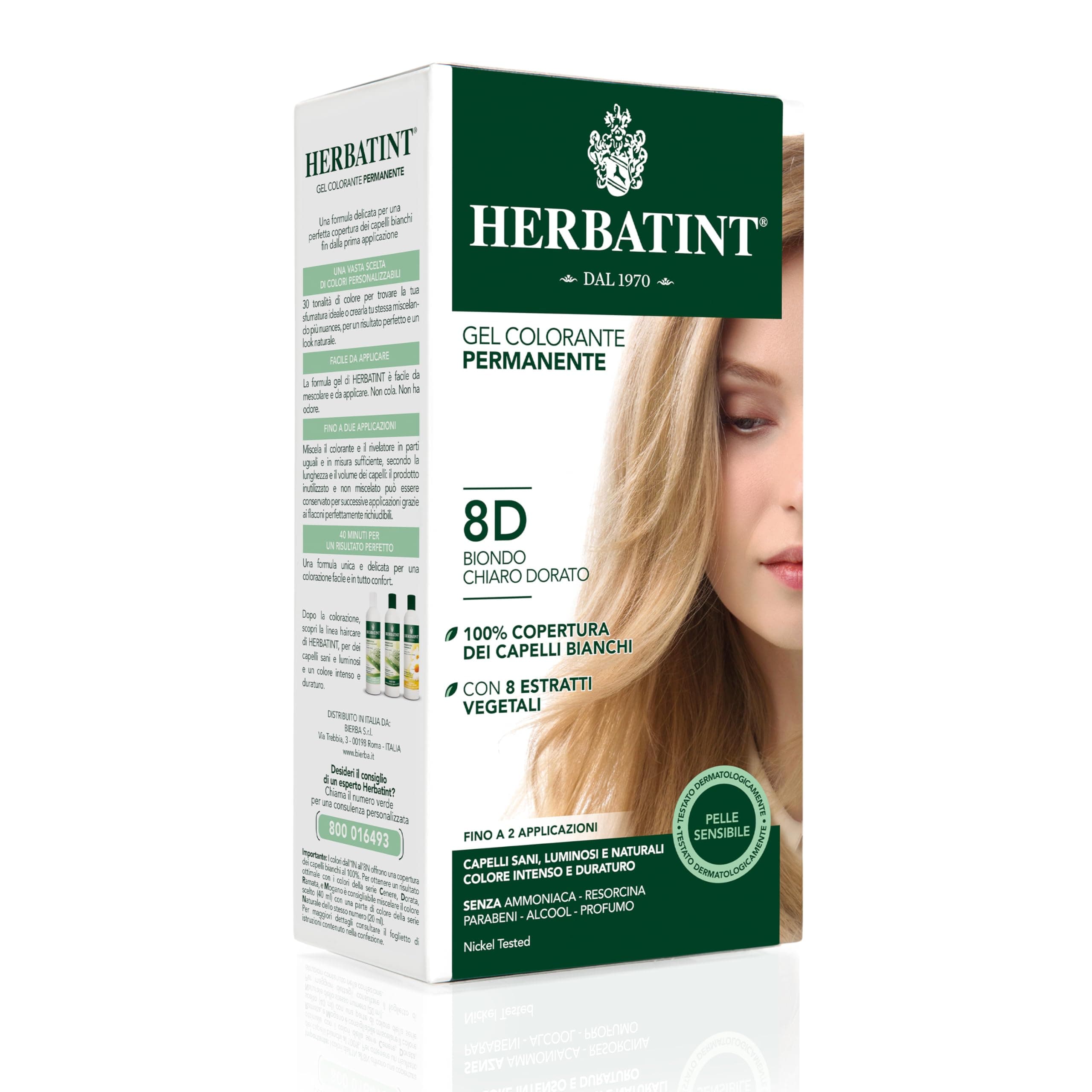 Herbatint 8 D Biondo Chiaro Dorato 170 Ml
