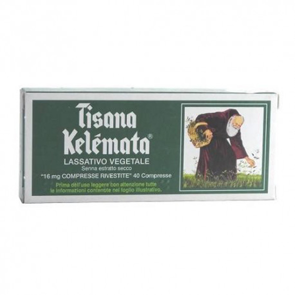 Tisana Kelemata 16 mg Senna Foglie Lassativo Vegetale 40 Compresse Rivestite