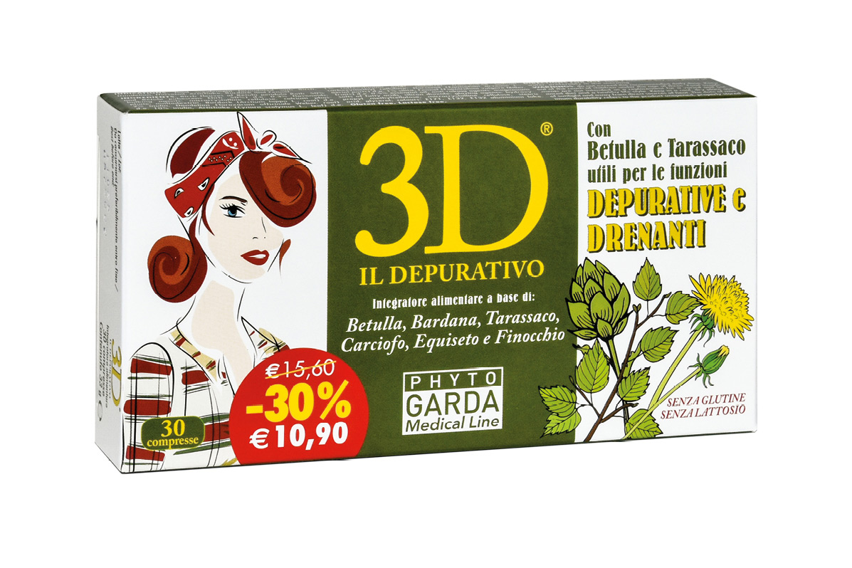 3D Drenante Depurativo Integratore 30 Compresse