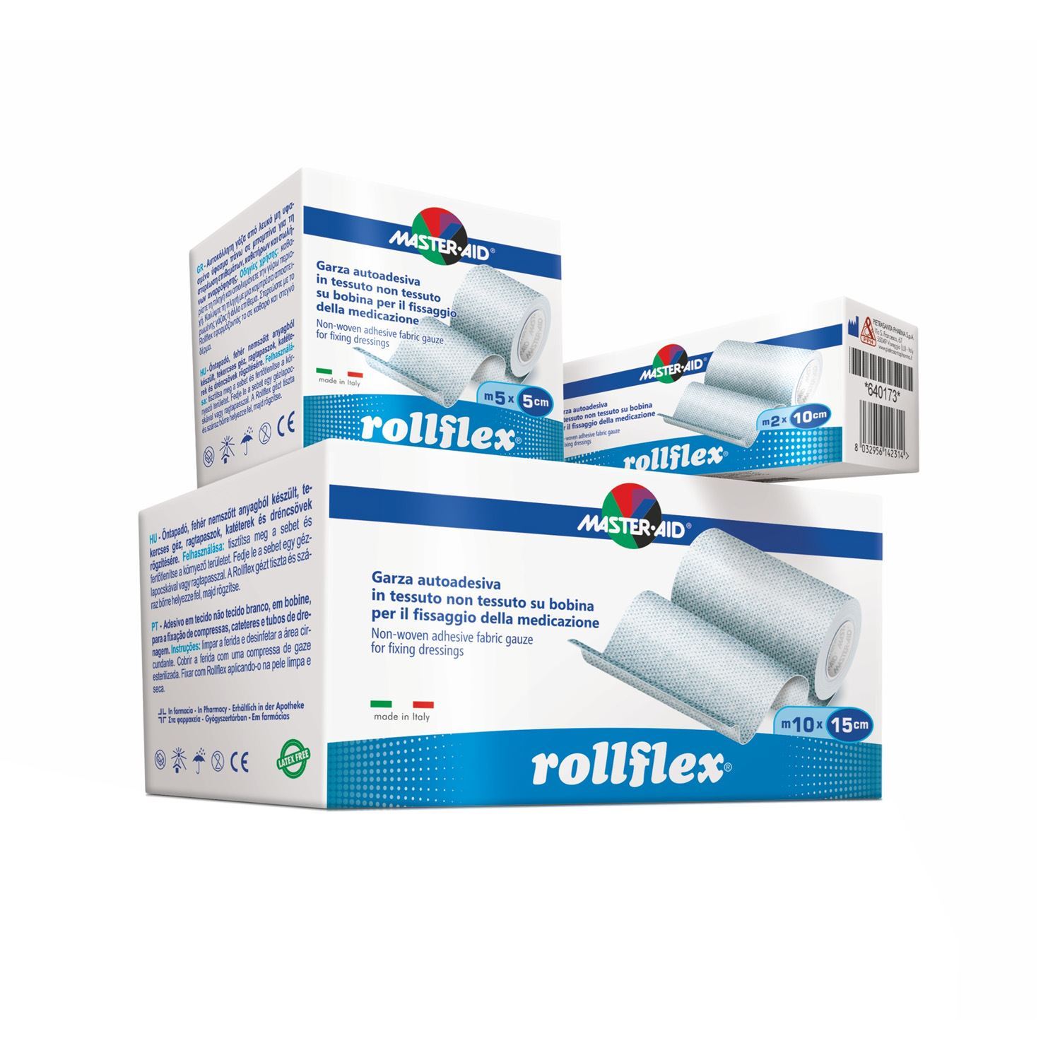 Rollflex Garza Autoadesiva TNT Ipoallergenica Per Fissaggio Medicazioni Articolari cm 5x10m