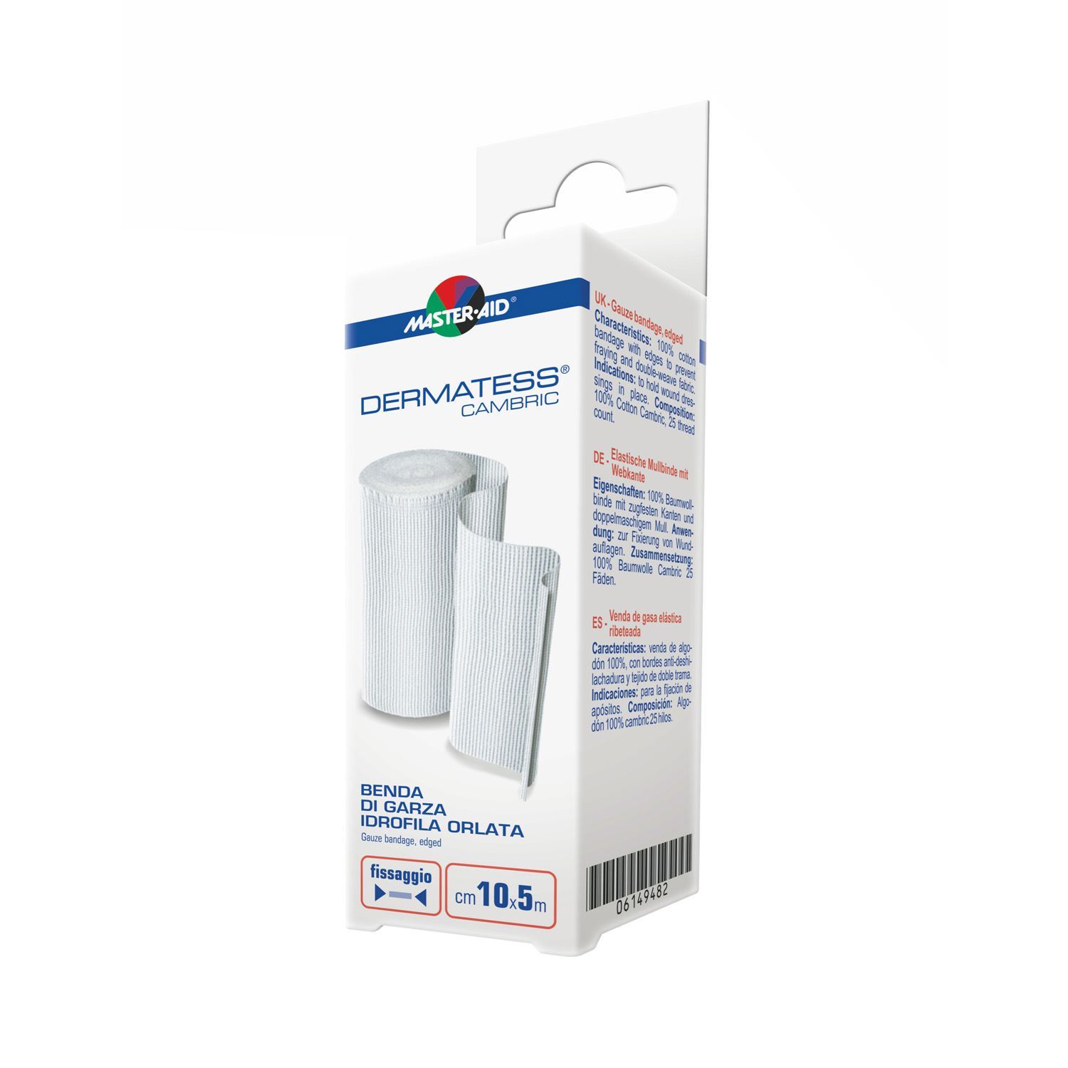 Dermatess Benda Orlata Cambric Morbida E Resistente cm 10x5m