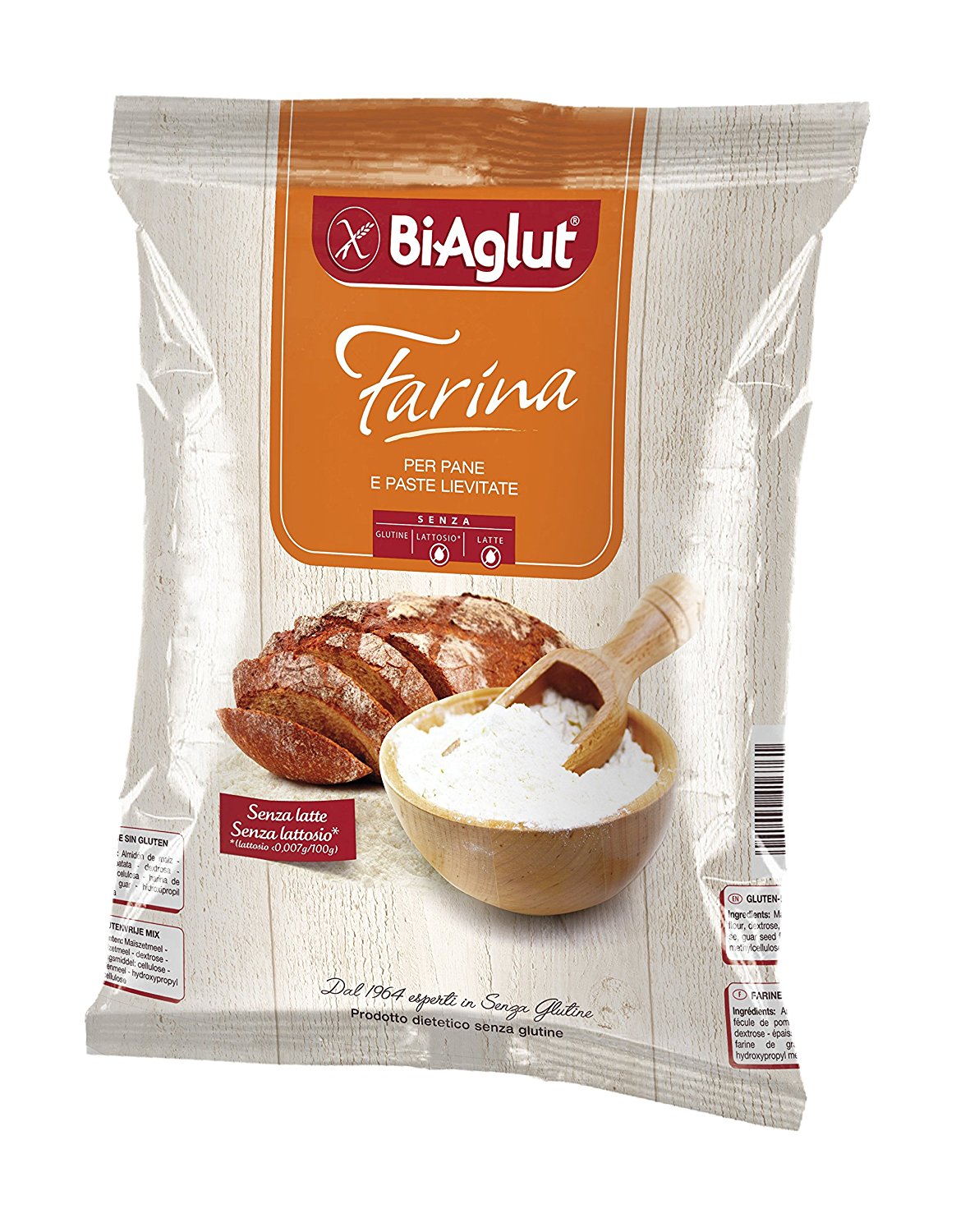 Bi Aglut Senza Glutine Farina Pane Paste Lievitate 1 Kg