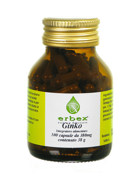 Erbex Ginkgo Biloba Integratore 100 Capsule