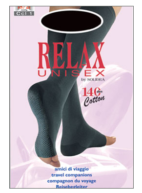 Solidea Relax Unisex Class 2 Gambaletto Compressivo Punta Aperta Colore Naturale Taglia L Plus