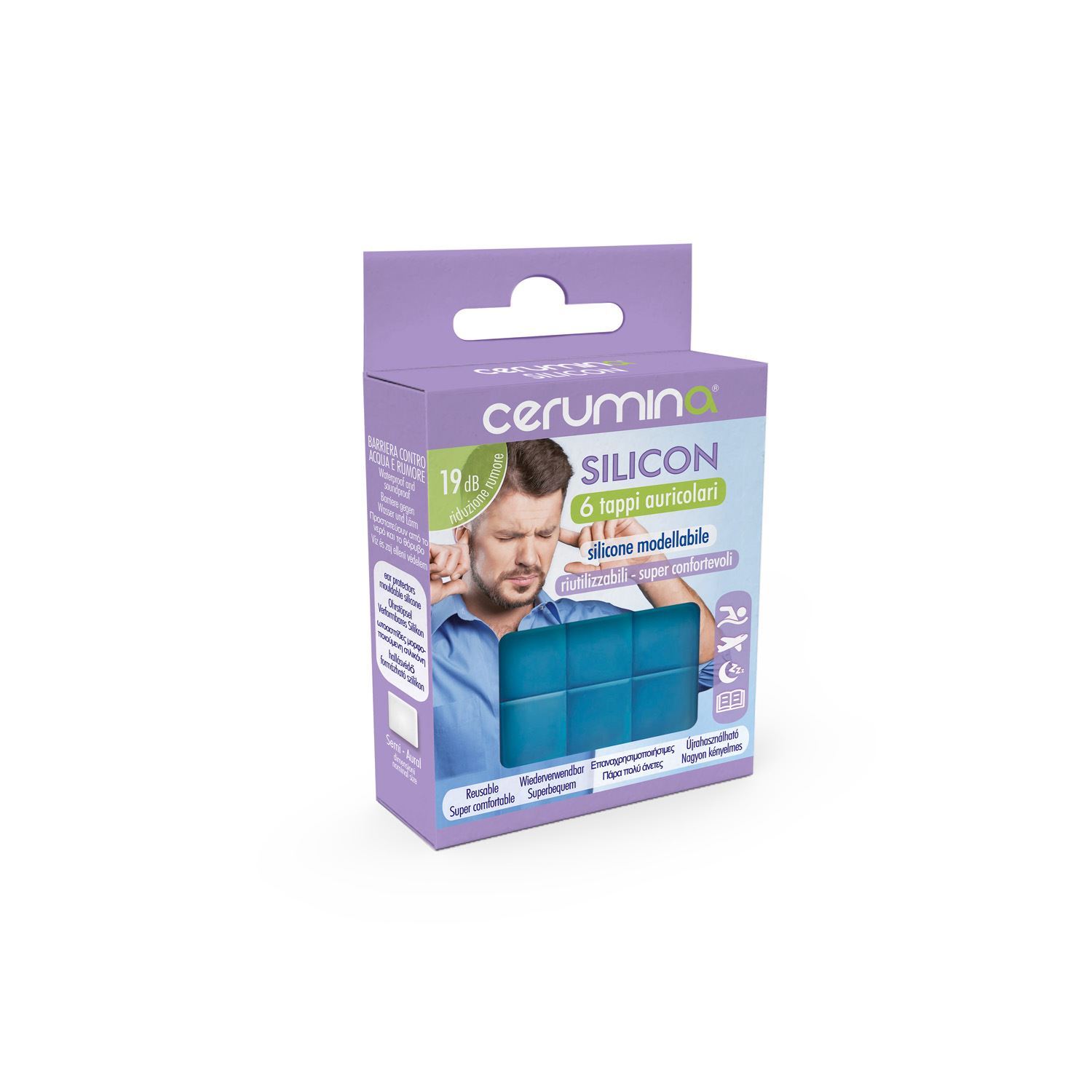 Cerumina Tappi Auricolari In Silicone Modellabile 6 Pezzi