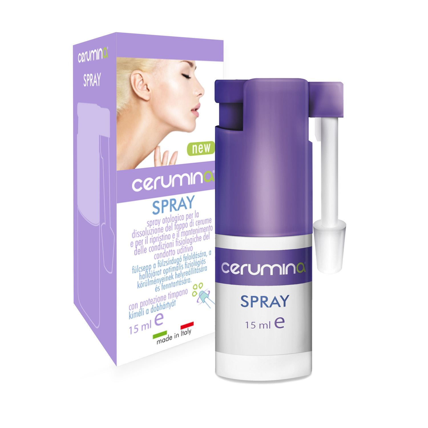 Cerumina Spray Otologico Per La Dissoluzione Del Tappo Di Cerume 15 ml