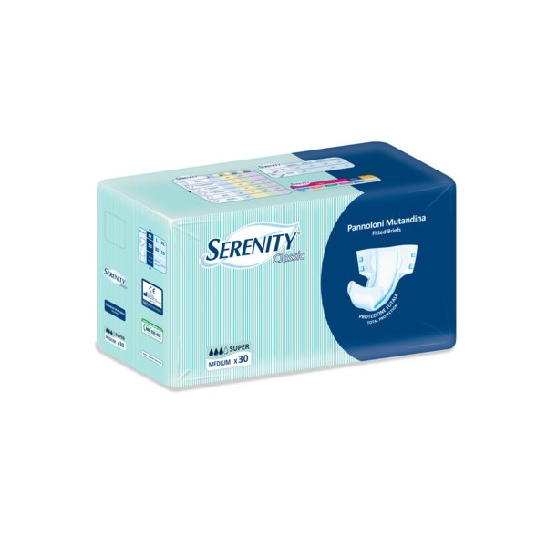 Serenity Classic Pannolone Mutanda Super Taglia M 30 Pezzi