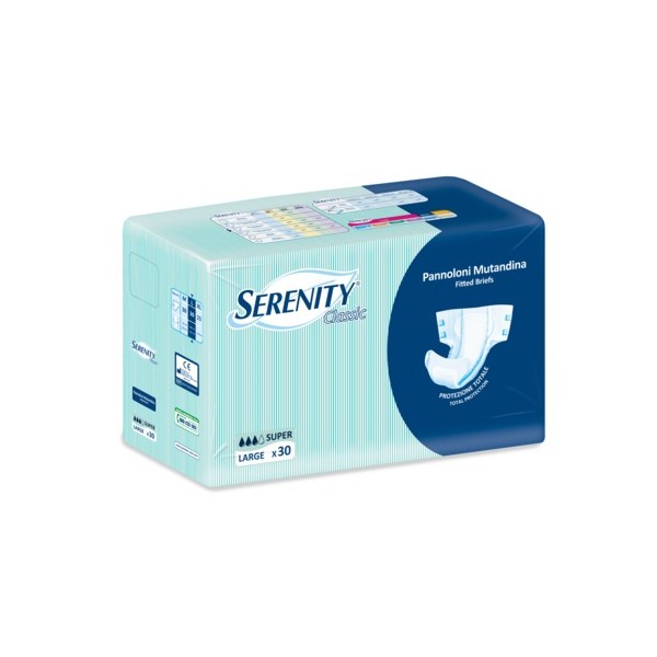 Serenity Classic Pannolone Mutanda Super Taglia L 30 Pezzi