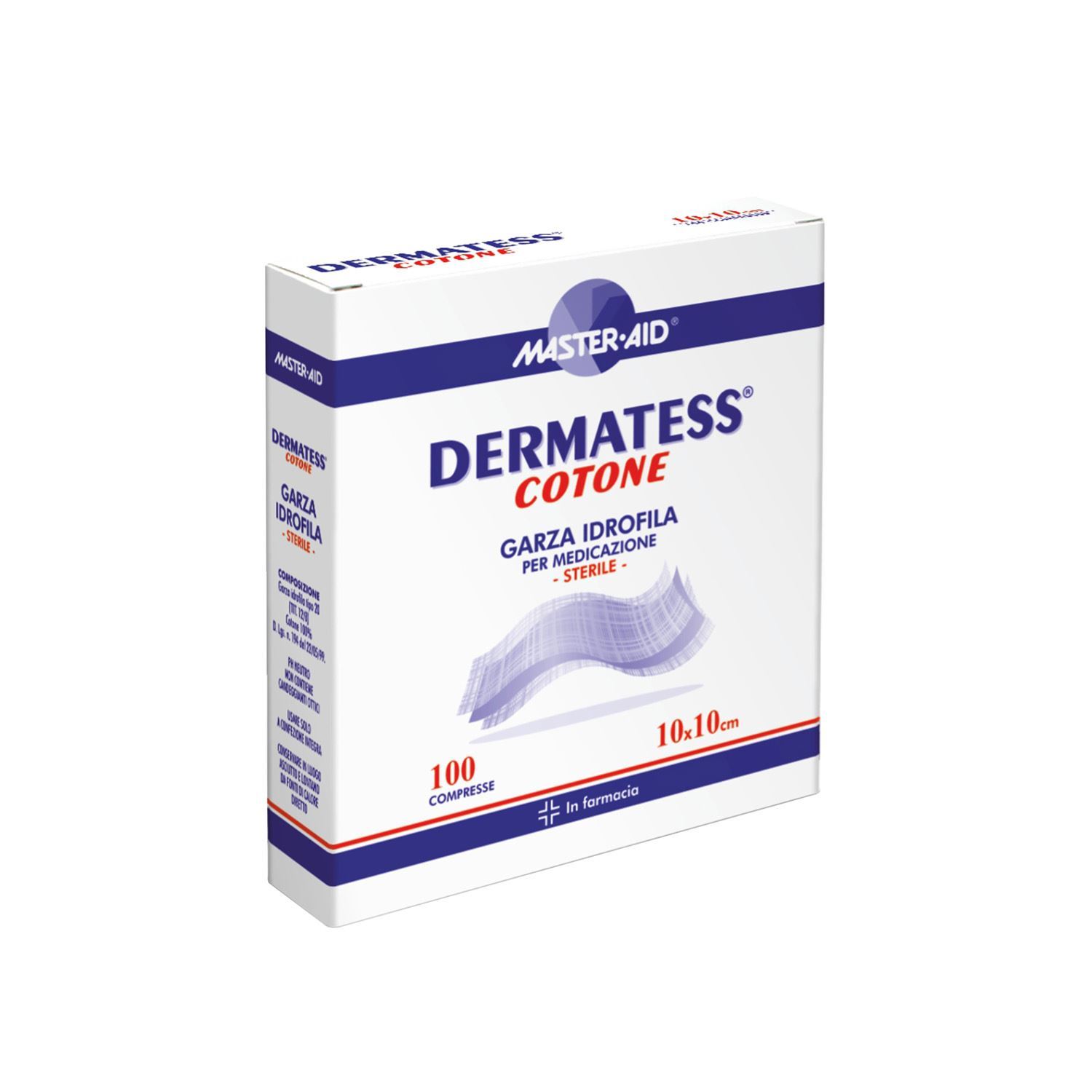 Dermatess Garza Idrofila Sterile 10x10 cm 100 Pezzi