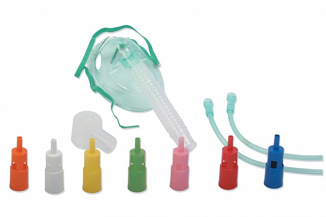 Maschera venturi con raccordi colorati