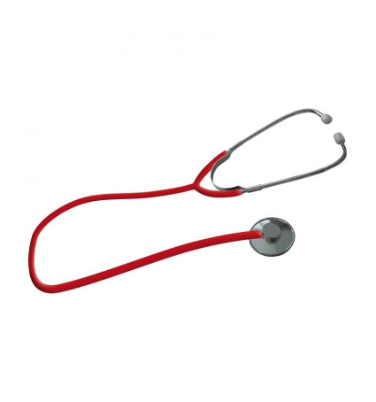 Stetoscopio A Testa Piatta Adulto Diametro 45 Mm Lunghezza Tubo 63 Cm Rosso