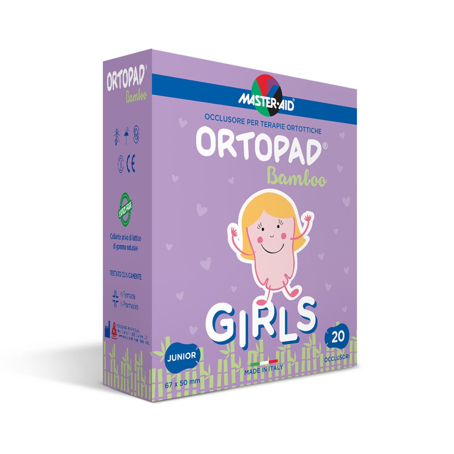 Master Aid Ortopad Girls Medium Occlusore Ortottico 20 Pezzi