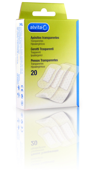 Alvita cerotti trasparenti 20 pezzi