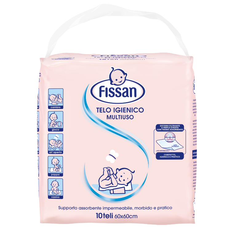 Fissan Telo Igienico Multiuso 60x60 cm 10 Pezzi