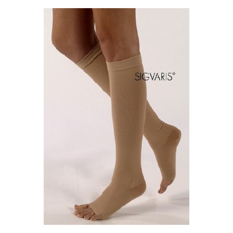 Sigvaris 701 AD Gambaletto Compressivo Terapeutico Punta Aperta Colore Crispa Taglia 3 S Lungo Plus