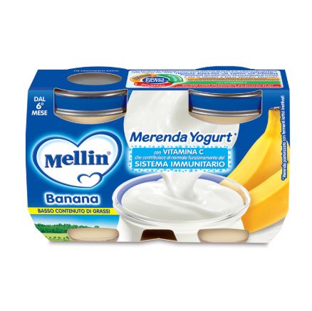 Plasmon Dessert Omogeneizzato Yogurt Banana 2 Vasetti da 120 g