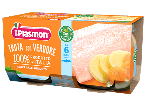 Plasmon Omogenizzato Trota e Verdura 2 Vasetti da 80 g