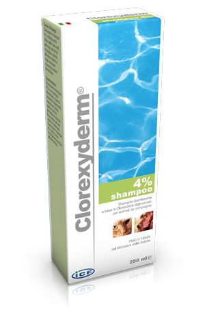 Icf Clorexyderm Shampoo 4% Disinfettante Cani E Gatti 250 Ml