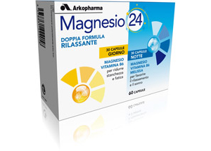 Arkopharma Magnesio 24 Giorno E Notte Doppia Azione Integratore Rilassante 60 Capsule