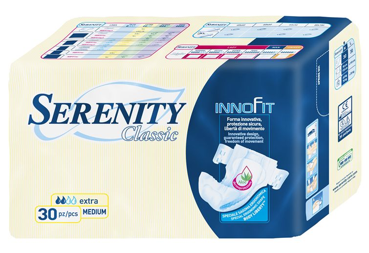 Serenity Classic Pannolone Mutandina UltraSottile Taglia M 30 Pezzi