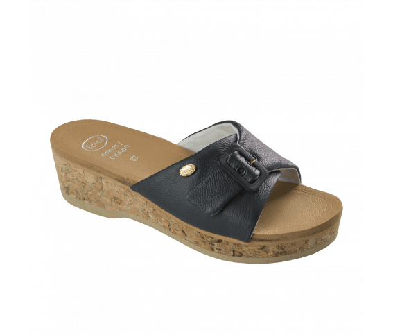 WAPPY LEATHER WOMENS MEMORY CUSHION NAVY BLUE 39