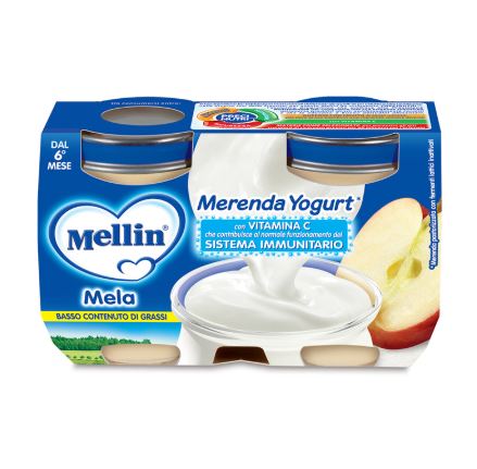 Plasmon Dessert Omogeneizzato Yogurt Mela 2 Vasetti da 120 g